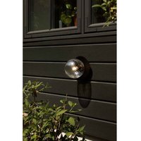 Nuura Aps Applique murale d'extérieur Nuura Liila, Ø 16 cm, noir/transparent