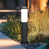 Trio Lighting Trioto pillar light, matt black, height 45 cm, stainless steel