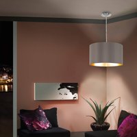 EGLO Textilhänglampa Maserlo, cappuccino, 38 cm