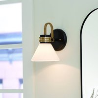 KICHLER Vägglampa Farum 1, svart/bronsfärgad, stål, glas, G9