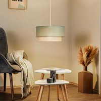 Duolla Boho pendant light Ø 45 cm 1-light sage green/jute