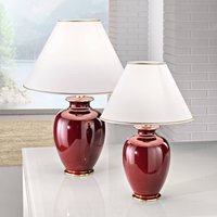 Austrolux table lamp Giardino Bordeaux 57cm ceramic 24 carat
