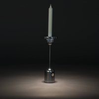 Konstsmide Cassis LED table lamp, silver, aluminium, IP54, CCT