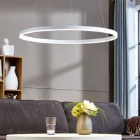Arcchio LED-hänglampa Albiona, vit, 1 ring, Ø 80 cm