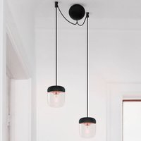 UMAGE Acorn pendant lamp two-bulb, black/copper