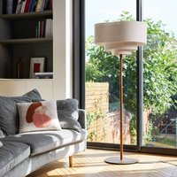 MARKET SET Pebble textile floor lamp, cream