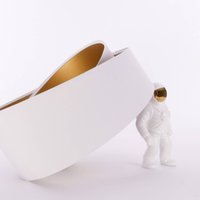 Maco Design Lampskärm Chloe, Ø 50 cm, utsida vit, insida guld