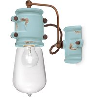 Ferroluce Vintage vägglampa C1523 turkos
