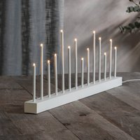 STAR TRADING Ljusstake Echo, 14 lampor, vit