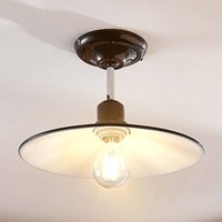Lindby Phinea black metal ceiling lamp, vintage look