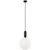 Viokef Neptune pendant light, glass lampshade, black