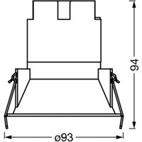 OSRAM LED-inbyggnadsspot TWIST, vit/vit, 830, Ø 9,3 cm, metall