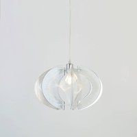 Holländer Suspension Ilenia, abat-jour fin argenté/clair