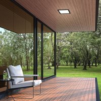 Briloner Panneau LED Frankfurt angles, 19x19 cm, IP44, noir