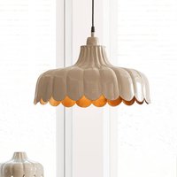 PR Home Wells pendant light, beige/gold, Ø 43 cm, metal