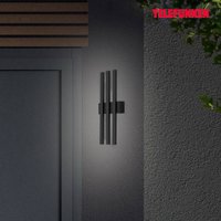 Telefunken Graz LED outdoor wall light indirect 3-bulb black