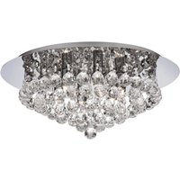 Searchlight Taklampa Hanna krom glaskristallkulor 45 cm