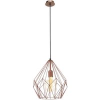 Pendellampe Carlton im Vintagestil, kupfer Ø 31 cm