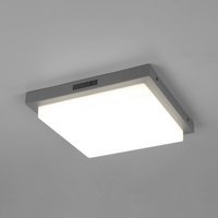 Trio Lighting LED-utomhusvägglampa Bermejo, kantig, sensor, CCT, antracit