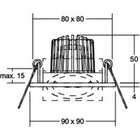 BRUMBERG Spot encastrable LED Abran, aluminium mat, RC, pivotant