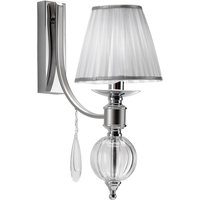 Cremasco Vägglampa 7330 i krom med glasdroppar