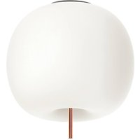 kdln Kushi ceiling lamp, copper-coloured/white, Ø 33 cm, glass