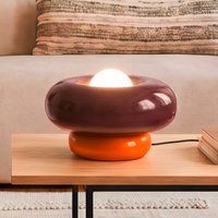 Bordlampe Torchiarolo, bordeaux/orange, metal, E27