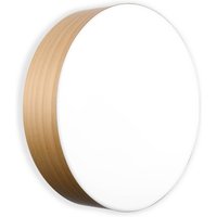 LZF LAMPS LZF LED-vägglampa Gea, bokfärgad, Ø 42 cm, trä