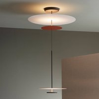 Vibia Flat LED hanging light, 3-bulb, Ø 90 cm, terracotta