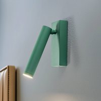 Argon LED-vägglampa Rulo, grön, stål, 3000 K