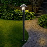 Lindby Belmiro path light, iron, 100 cm high, E27, black