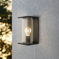 EGLO Utomhusvägglampa Cascinetta, bredd 17 cm, svart, metall