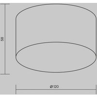 Maytoni LED-utomhustaklampa Zon, svart, Ø 12 cm, 3 000 K metall