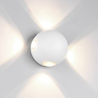 Trio Lighting Applique d'extérieur LED Avisio, blanc mat, à 4 lampes, semi-circulaire