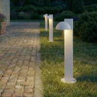 Lucande LED-väglampa Velira, ljusgrå, 77 cm, 1 lampa, IP44