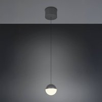 Reality Leuchten Senta LED pendant light, anthracite, Ø 10 cm, 3,000 K, 1-bulb.