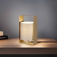 Reality Leuchten Lampe à poser Pail, café, métal, hauteur 27 cm