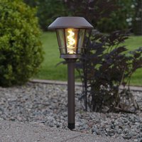 STAR TRADING Potelet solaire LED Fergus en forme de lanterne