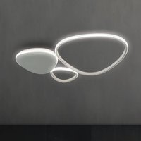 Viokef Plafonnier LED Helix, couleur argent, longueur 62 cm, métal