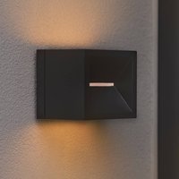 Nordlux LED-utomhusvägglampa Rivo, svart, metall, IP54, upp/ner