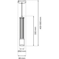 Eko-Light Hänglampa Estilo, svart, 1 lampa