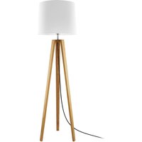 HerzBlut Anni floor lamp, oiled knotty oak/white