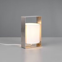 Reality Leuchten Lampe à poser Pail, nickel mat, métal, hauteur 27 cm