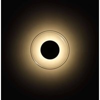 MARSET LED-vägglampa Aura, Ø 18 cm, på/av, genomskinlig