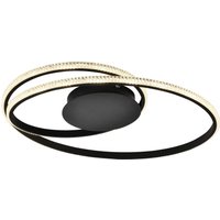 Viokef Plafonnier LED Berlin, noir, 28W, Ø 57 cm