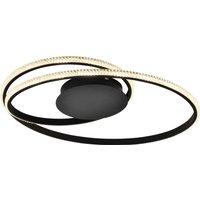 Viokef Berlin LED-taklampa, svart, 28W, Ø 57 cm