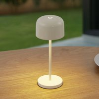 Lucande LED rechargeable table lamp Quill, beige, CCT, dimmable