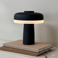 Dyberg Larsen LED table lamp Porter, black, 16 cm