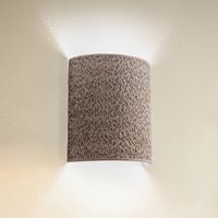 Euluna Boucle wall light in fabric, cappuccino