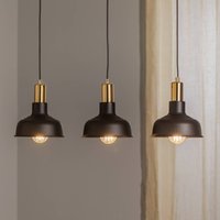 EMIBIG LIGHTING Gubo hanging light, 3-bulb, black
